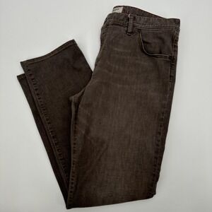 Alberto Jeans Mens 40x34 Brown‎ Stone Modern Fit Stretch Authentic Denim 8517